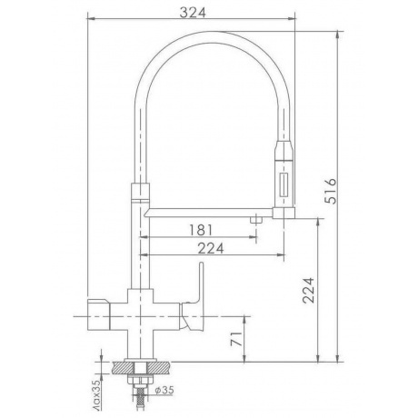 Смеситель для кухни Haiba (HB76854) - фото 2