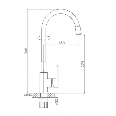 Смеситель для кухни Haiba (HB70112-4) - фото 3