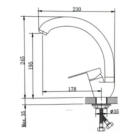 Смеситель для кухни Haiba (HB41801-2)