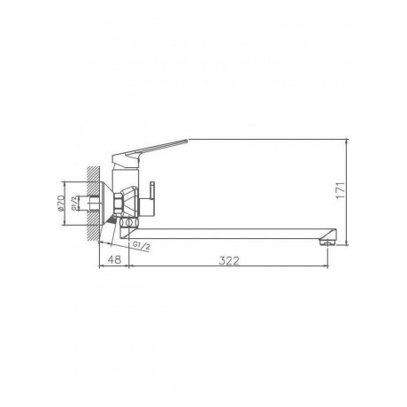 Смеситель для ванны Haiba (HB22533-3) - фото 2