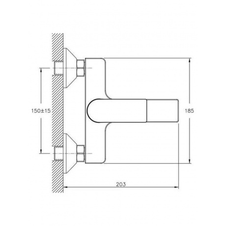 Смеситель для ванны Haiba (HB60505-8) - фото 3