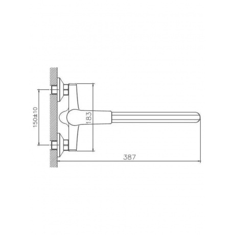 Смеситель для ванны Haiba (HB22572) - фото 3