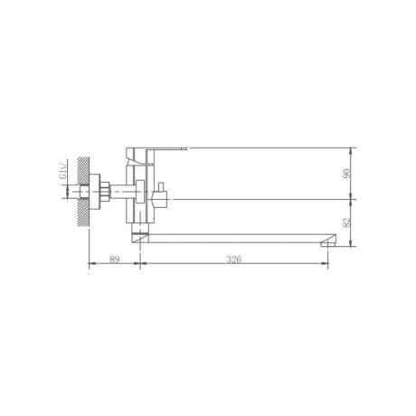 Смеситель для ванны Haiba (HB22806) - фото 2
