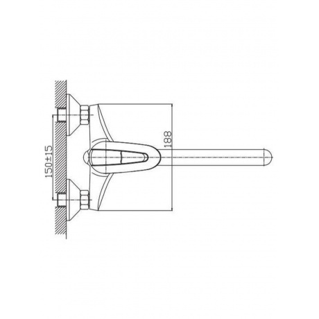 Смеситель для ванны Haiba (HB2207) - фото 3