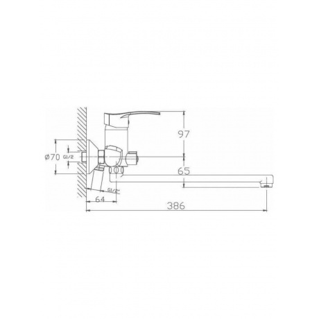 Смеситель для ванны Haiba (HB2270) - фото 2