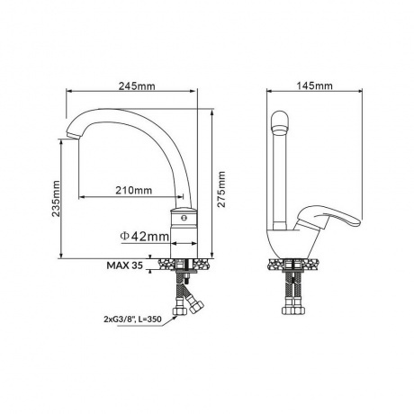 Смеситель OLISAN PROFI (PF1508) - фото 2