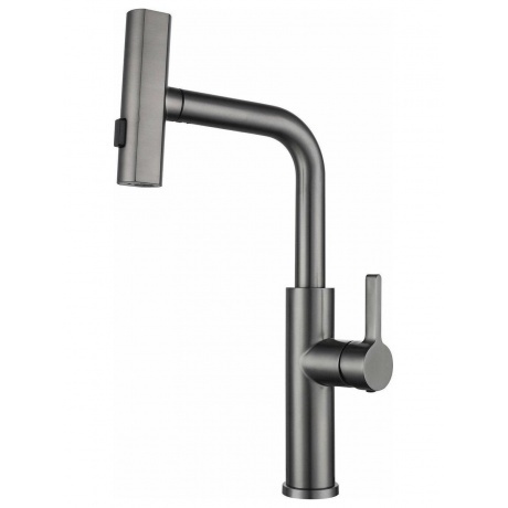 

Смеситель для кухни ПРОФСАН STEEL с выдвижной лейкой графит (PSM-308-96)