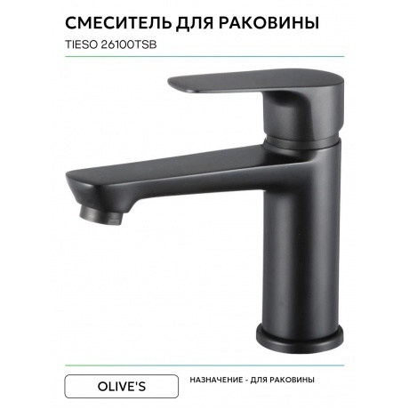 Смеситель для раковины TIESO (26100TSB) - фото 3