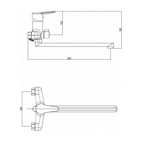 Смеситель VODA для ванны Breeze (BZ31) - фото 2