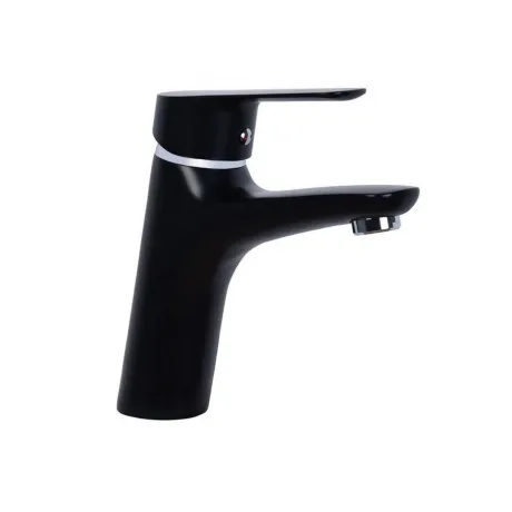 Смеситель Славен для умывальника с литым изливом, черный (СЛ-ОД-...