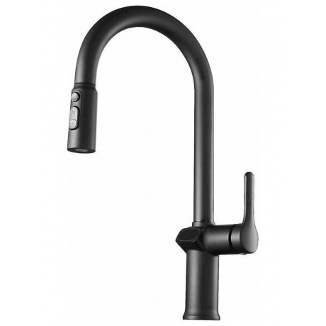 Смеситель ESKO для кухни вытяжной с дисплеем Black (K15B LED)