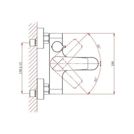 Смеситель для ванны с душем DK Bayern.F?rth (DA1523205) - фото 4