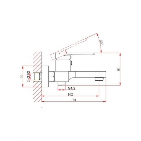 Смеситель для ванны с душем DK Bayern.F?rth (DA1523208) - фото 3
