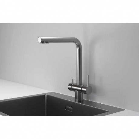 Смеситель для кухни GRANULA (7011, СТАЛЬ САТИН) - фото 1