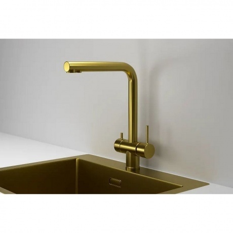 Смеситель для кухни GRANULA (7011, ЗОЛОТО САТИН) - фото 1