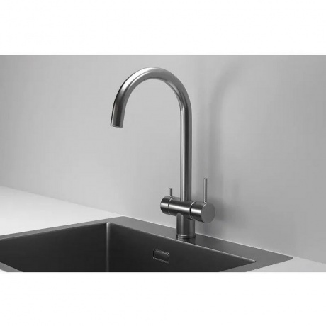 Смеситель для кухни GRANULA (7104, СТАЛЬ САТИН) - фото 3