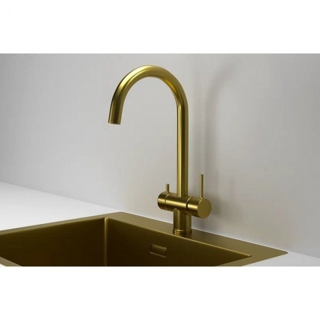 Смеситель для кухни GRANULA (7104, ЗОЛОТО САТИН) - фото 3