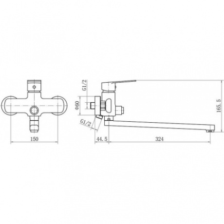Смеситель для ванны и душа PLStart (PD22022) - фото 2