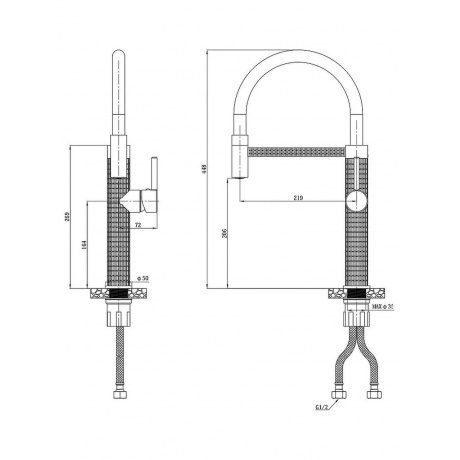 Смеситель для кухни ESKO (K51B) - фото 2