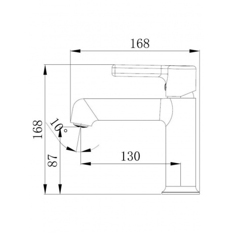 Смеситель для раковины VODA "Column Black" (CLM26MB) - фото 2