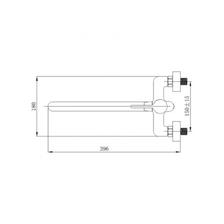 Смеситель для ванны VODA "Column Black" с аксессуарами (CLM31B) - фото 3