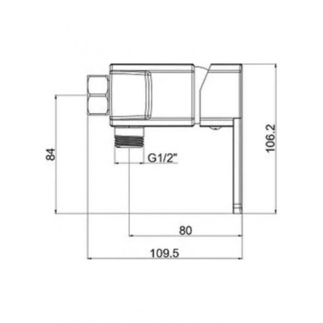 Смеситель для ванны VODA &quot;Iceberg&quot; без аксессуаров (IC80) - фото 2