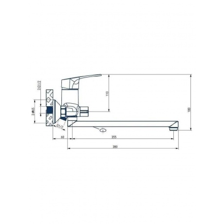 Смеситель для ванны VODA "Lucky" с аксессуарами (LY 31) - фото 2
