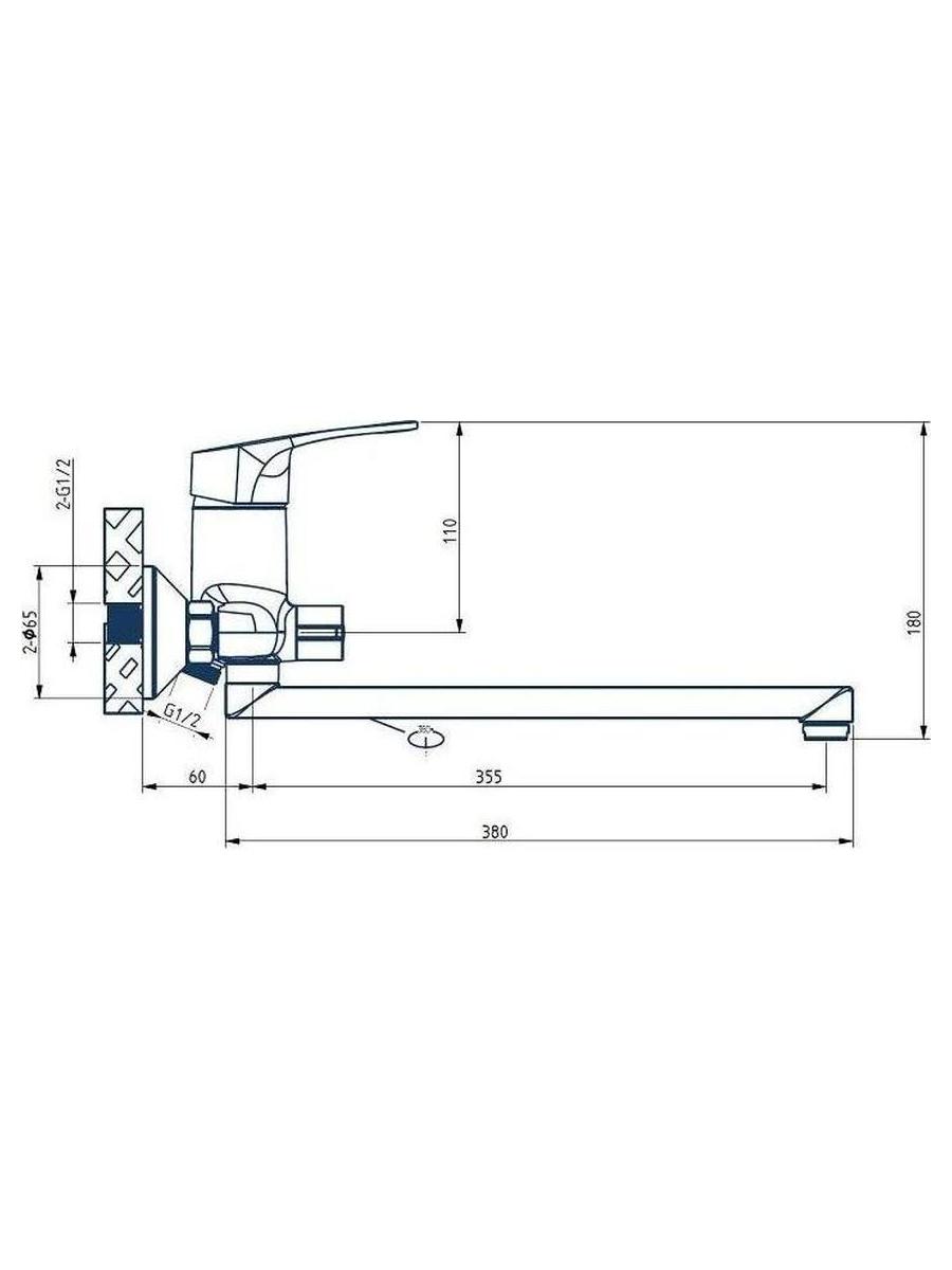 Смеситель для ванны VODA "Lucky" с аксессуарами (LY 31) - фото 2