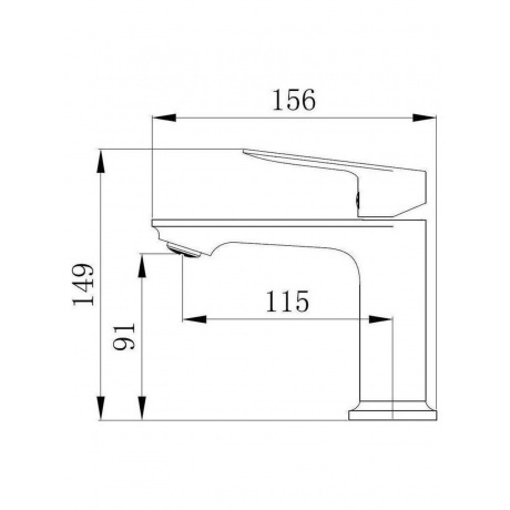 Смеситель для раковины VODA "Shore Black" (SHR26MB) - фото 2