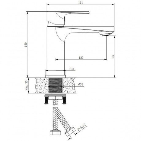 Смеситель для раковины BELZ B679 (B10679) - фото 2