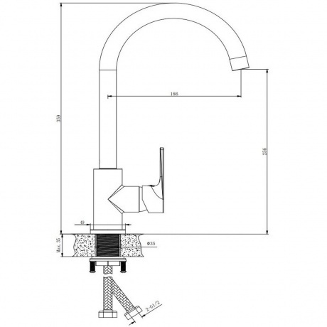 Смеситель для кухни BELZ B679 (B70679) - фото 2