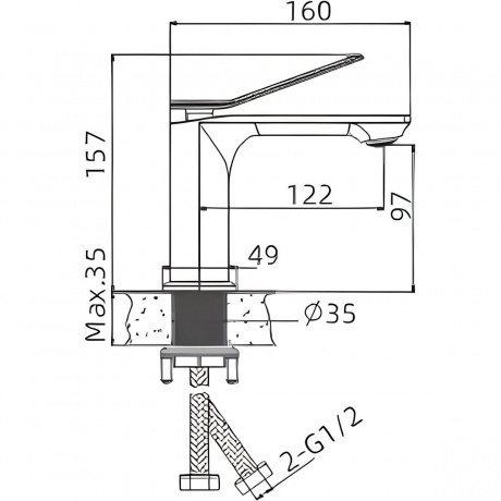 Смеситель для раковины BELZ B618 (B10618) - фото 2