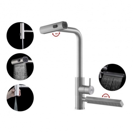 Смеситель для кухни FASHUN с вытяжной лейкой (A57131) - фото 3