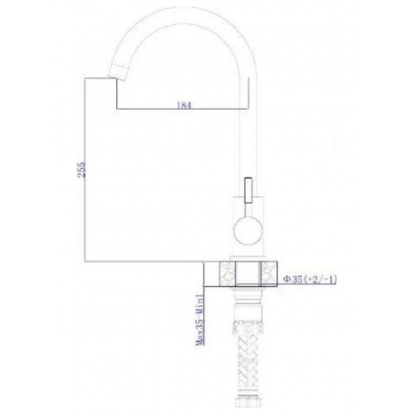 Смеситель для кухонной мойки RUSH Melos (SUS1101-22) - фото 3