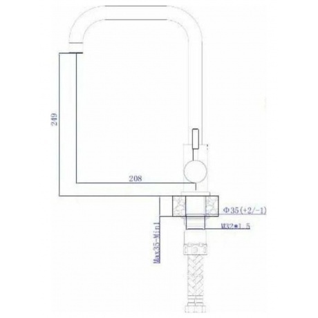 Смеситель для кухонной мойки RUSH Melos (SUS1101-23) - фото 2