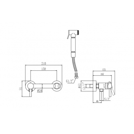 Смеситель для биде Savol (S-FXQ006C) - фото 2