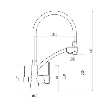 Смеситель для кухонной мойки Savol (S-L1805B-12) - фото 2