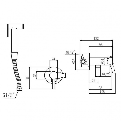 Смеситель для биде Savol (S-FXQ003Q) - фото 2
