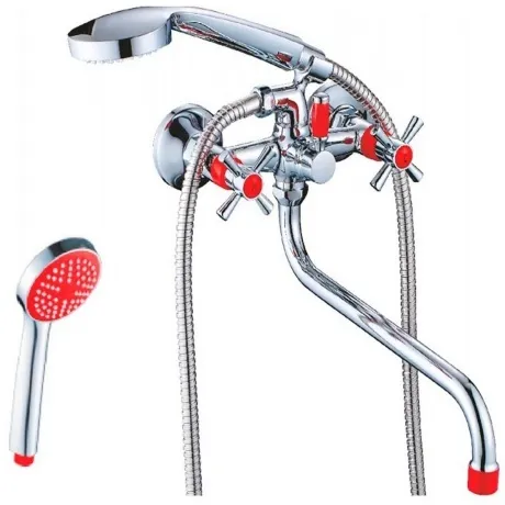 Смеситель для ванны Cron CN142 красный (CN22142-6)