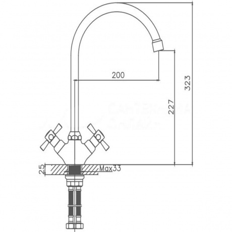 Смеситель для кухни Cron CN142 зеленый (CN46142-12) - фото 2