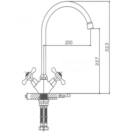 Смеситель для кухни Cron CN08-8 белый (CN4308-8) - фото 2