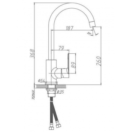 Смеситель для кухни Haiba пепельный (HB70505-3) - фото 2