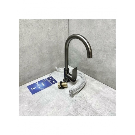 Смеситель для кухни Haiba пепельный (HB70505-3) - фото 9