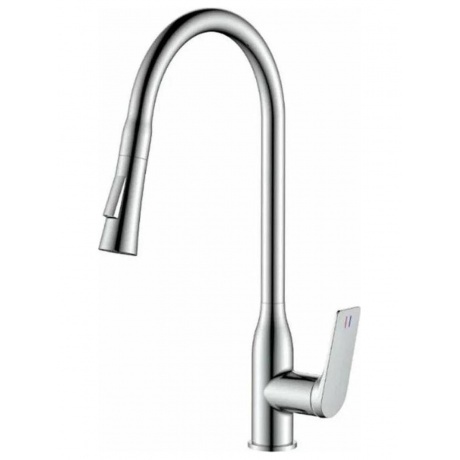 Смеситель для кухни Haiba с выдвижным изливом, хром (HB73816)