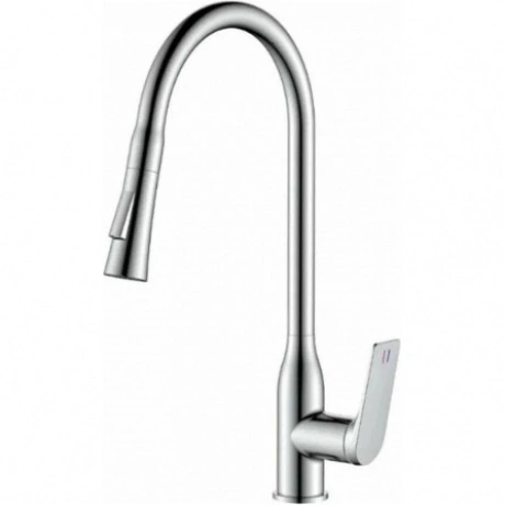 Смеситель для кухни Haiba с выдвижным изливом, хром (HB73816)