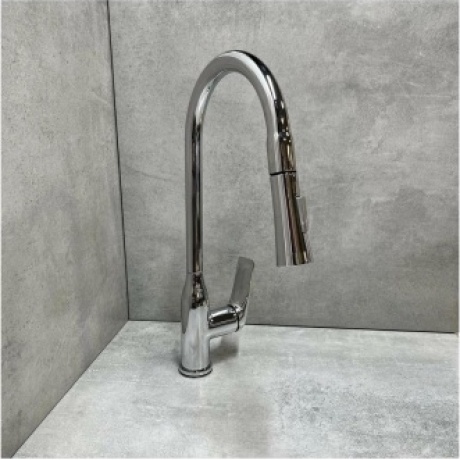 Смеситель для кухни Haiba с выдвижным изливом, хром (HB73816) - фото 11