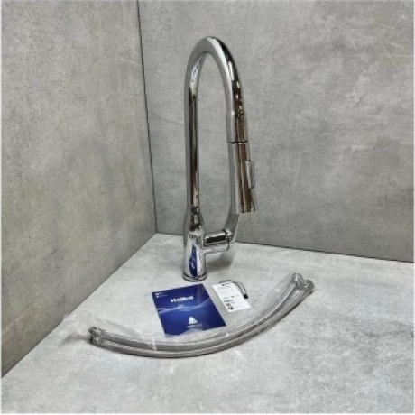 Смеситель для кухни Haiba с выдвижным изливом, хром (HB73816) - фото 12