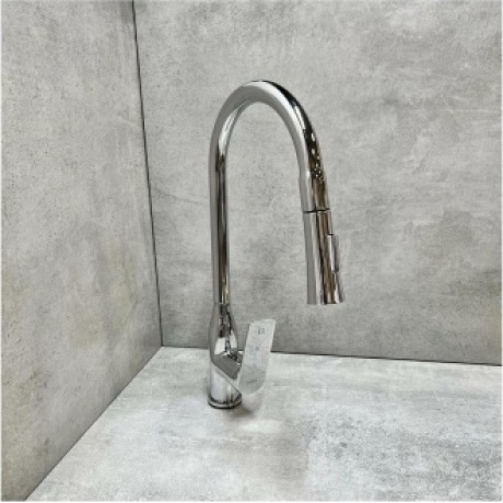 Смеситель для кухни Haiba с выдвижным изливом, хром (HB73816) - фото 10