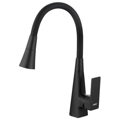 

Смеситель для кухни Haiba с гибким изливом и режимом душ, черный (HB73823-7)