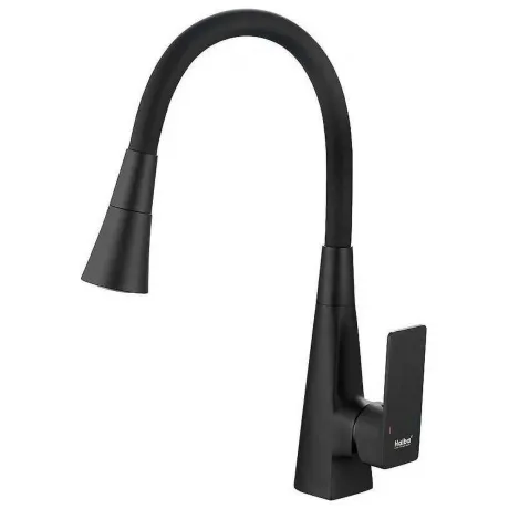 Смеситель для кухни Haiba с гибким изливом и режимом душ, черный...
